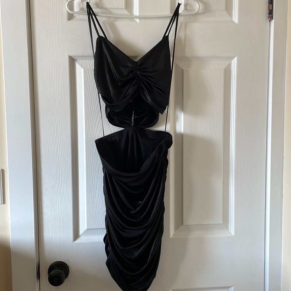 Bp bodycon cutout black dress
